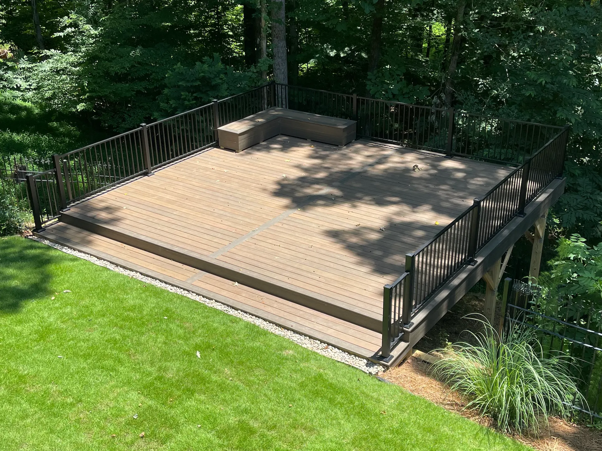 Composite deck with custom seats